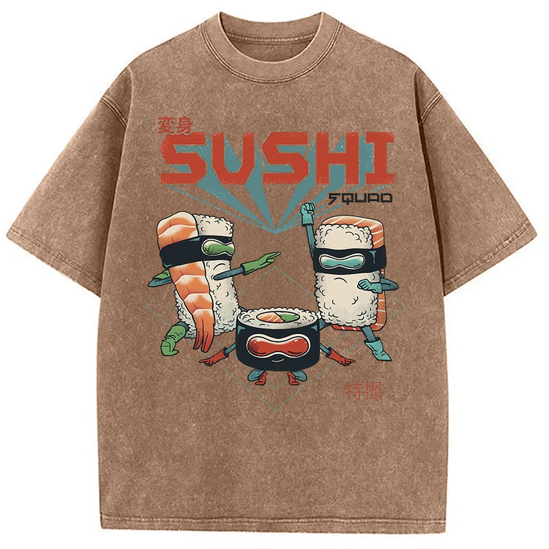 Tokyocanvas Sushi Squad Washed T-Shirt