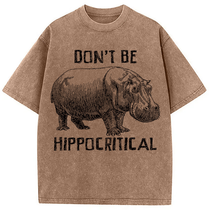 Tokyocanvas Don't be Hippocritical Washed T-Shirt