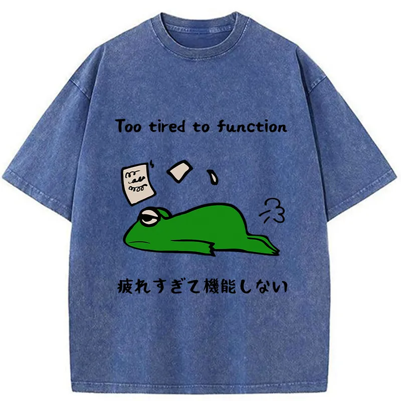 Tokyocanvas Too Tired To Work Properly Washed T-Shirt