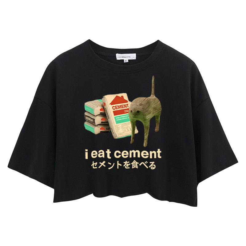 Tokyocanvas I Eat Cement Crop Top