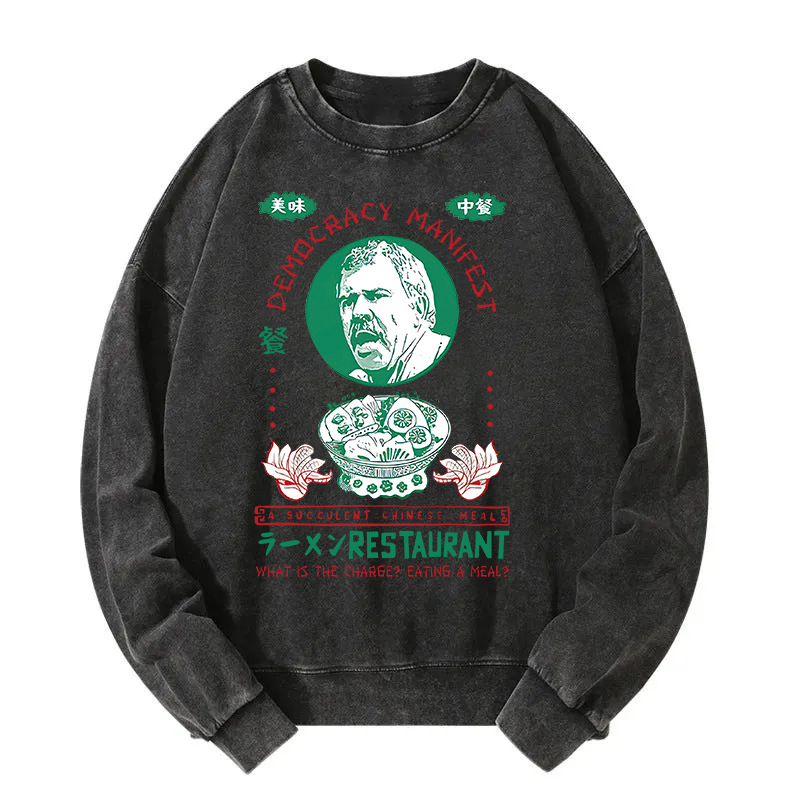 Tokyocanvas Delicious Chinese Food Washed Sweatshirt