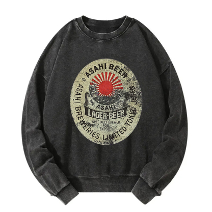 Tokyocanvas ASAHI BEER Japanese Washed Sweatshirt