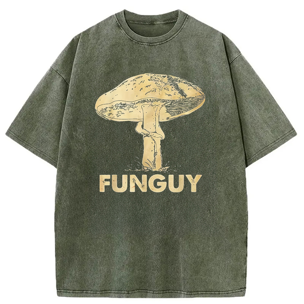 Tokyocanvas Funguy Mushroom Washed T-Shirt