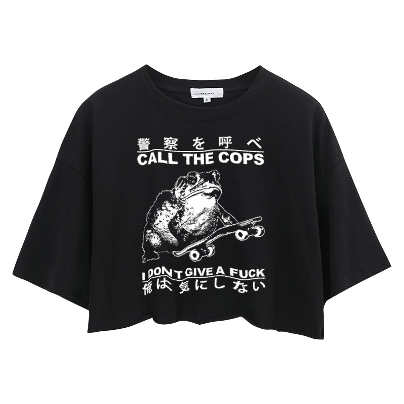 Tokyocanvas I Don't Care Crop Top