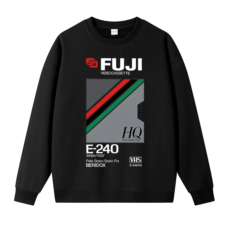 Tokyocanvas Retro VHS Tape Vaporwave Aesthetic Essential Fleece Lined Sweatshirt