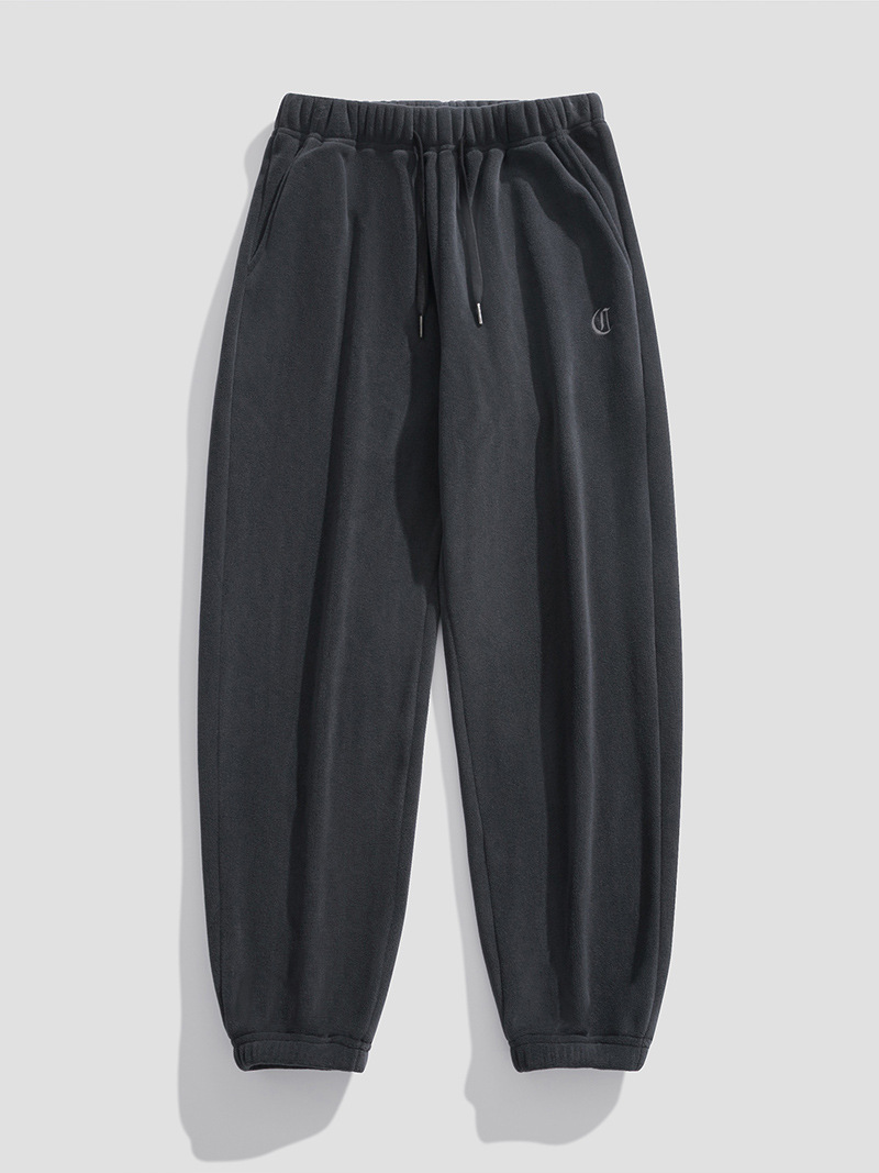 Tokyocanvas Metallic-tone D Cuffed Fleece Sweatpants