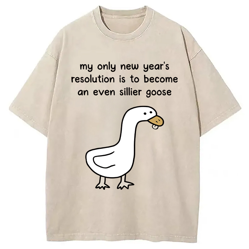 Tokyocanvas New Year's Resolutions Washed T-Shirt