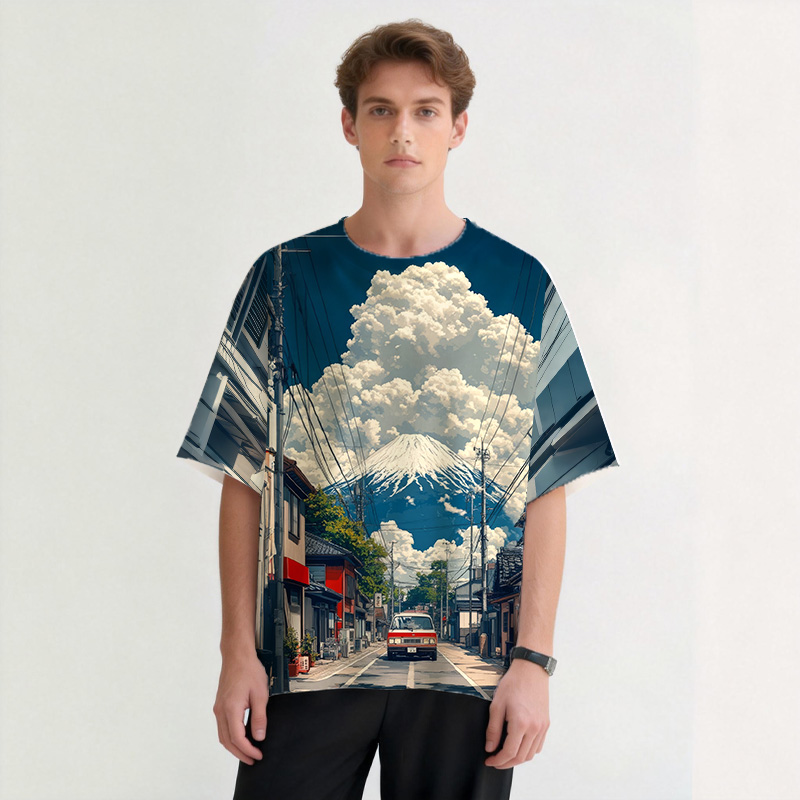 Tokyocanvas Mount Fuji Japan Graphic Print T-shirt