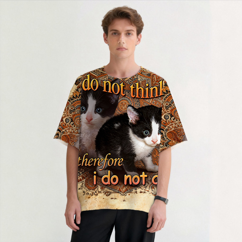 Tokyocanvas Cat Meme Graphic Print T-shirt