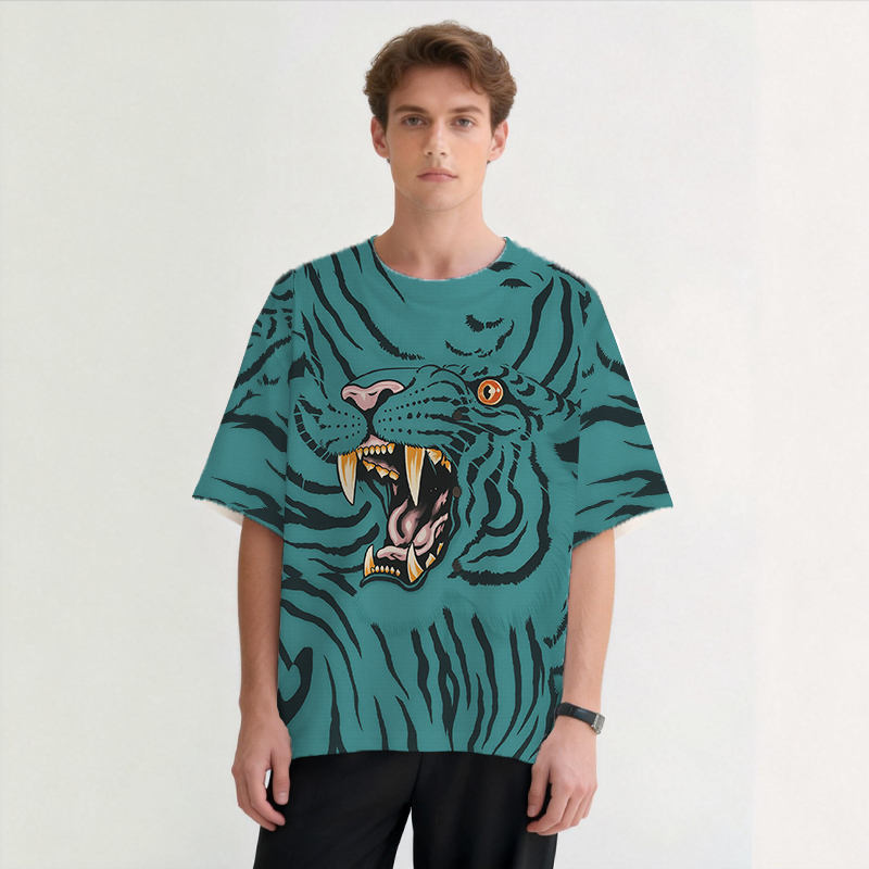 Tokyocanvas Liquid Tiger Graphic Print T-shirt