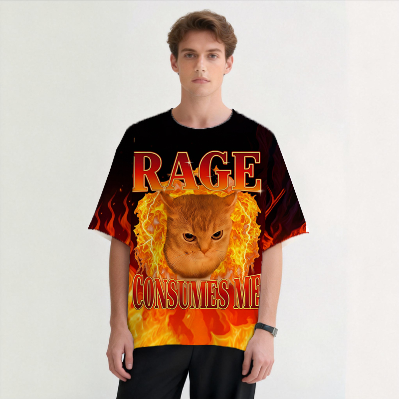 Tokyocanvas Rage Consumes Me Graphic Print T-shirt