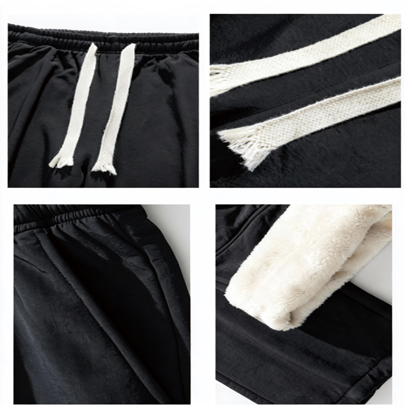 Tokyocanvas Knee-Protecting Linear Fleece Sweatpants