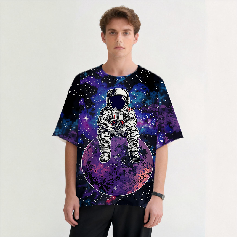 Tokyocanvas Astronaut Space Graphic Print T-shirt