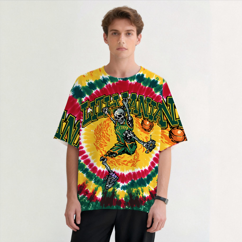 Tokyocanvas Basketball Skull Graphic Print T-shirt