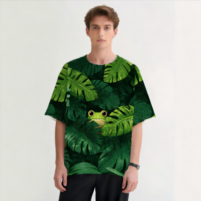 Tokyocanvas Aesthetic Frog Graphic Print T-shirt