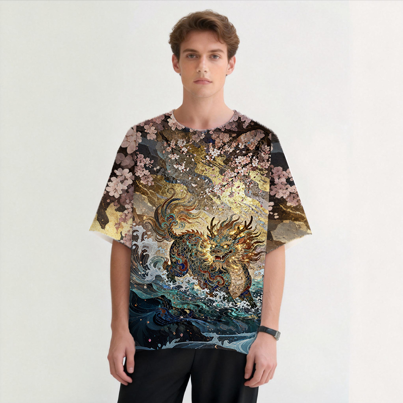 Tokyocanvas Auspicious Beast Qilin Graphic Print T-shirt