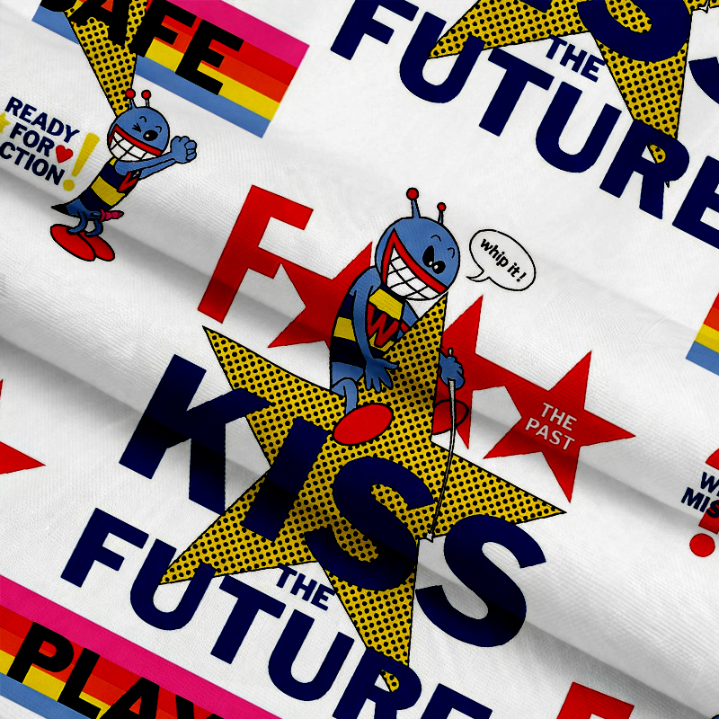 Tokyocanvas Kiss The Future Long Sleeve Graphic Print T-Shirt