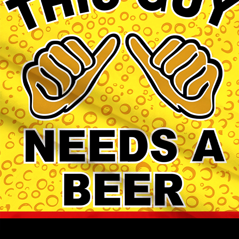 Tokyocanvas This Guy Needs A Beer Graphic Long-sleeve T-Shirt