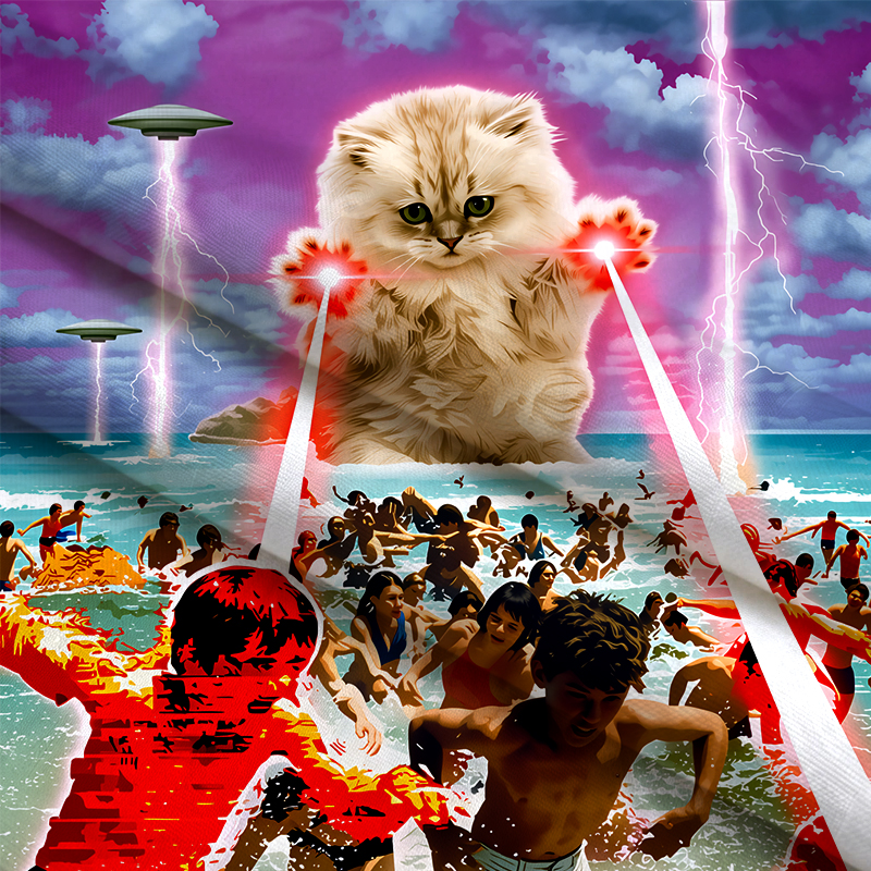 Tokyocanvas Laser Emission Biu Graphic Long-sleeve T-Shirt