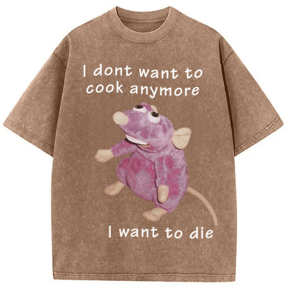 Tokyocanvas I Don��t Want To Cook Anymore Washed T-Shirt