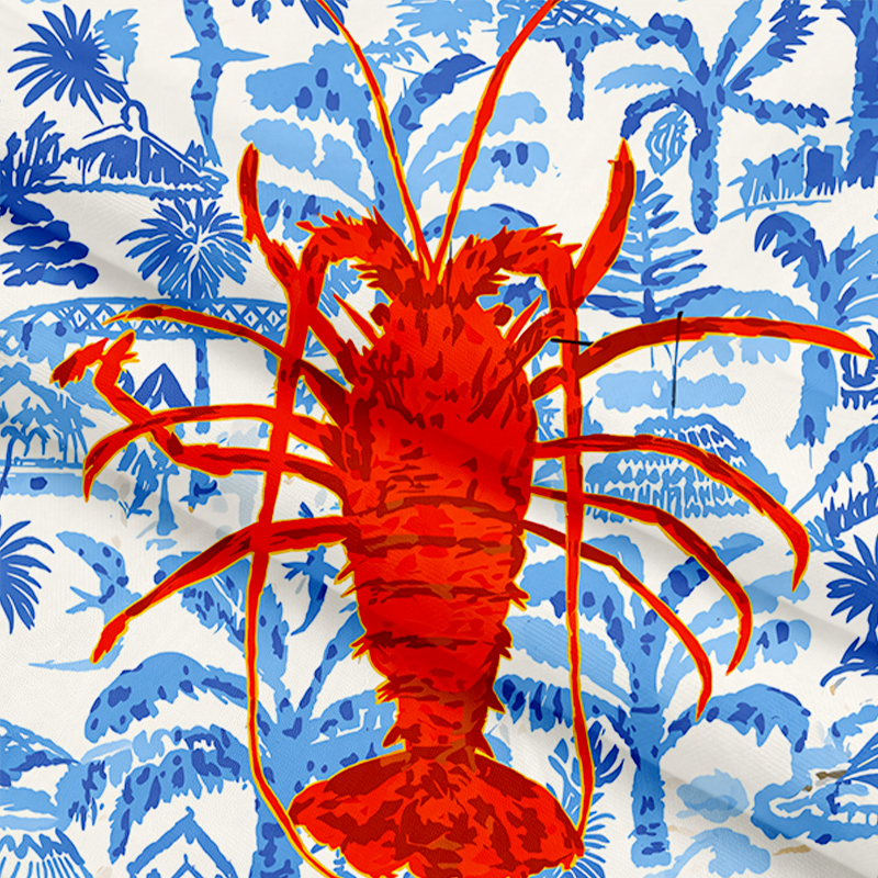 Tokyocanvas Lobster Long Sleeve Graphic Print T-Shirt