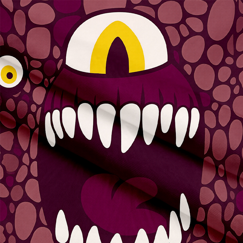 Tokyocanvas Big Mouth Monster Long Sleeve Graphic Print T-Shirt