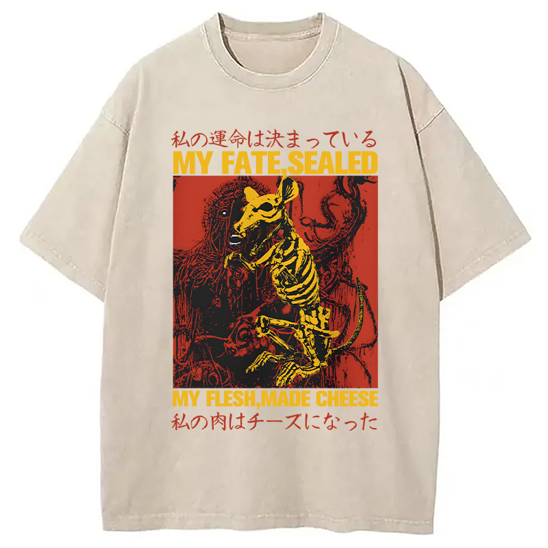 Tokyocanvas Funny Vintage Japanese Rat Washed T-Shirt