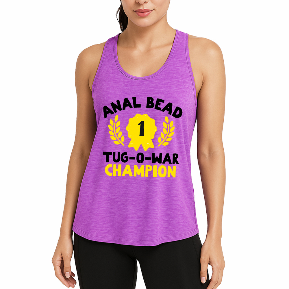 Tokyocanvas Bead Tug O War Champion Funny Fitness Tank