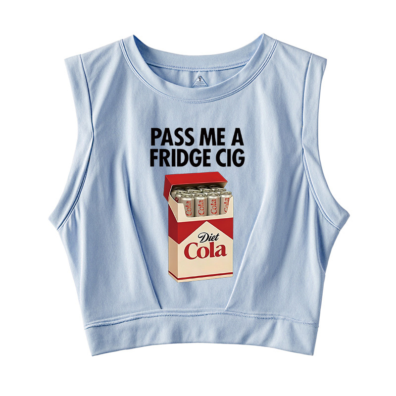 Tokyocanvas I Need A Diet Cola Sleeveless Crop Top