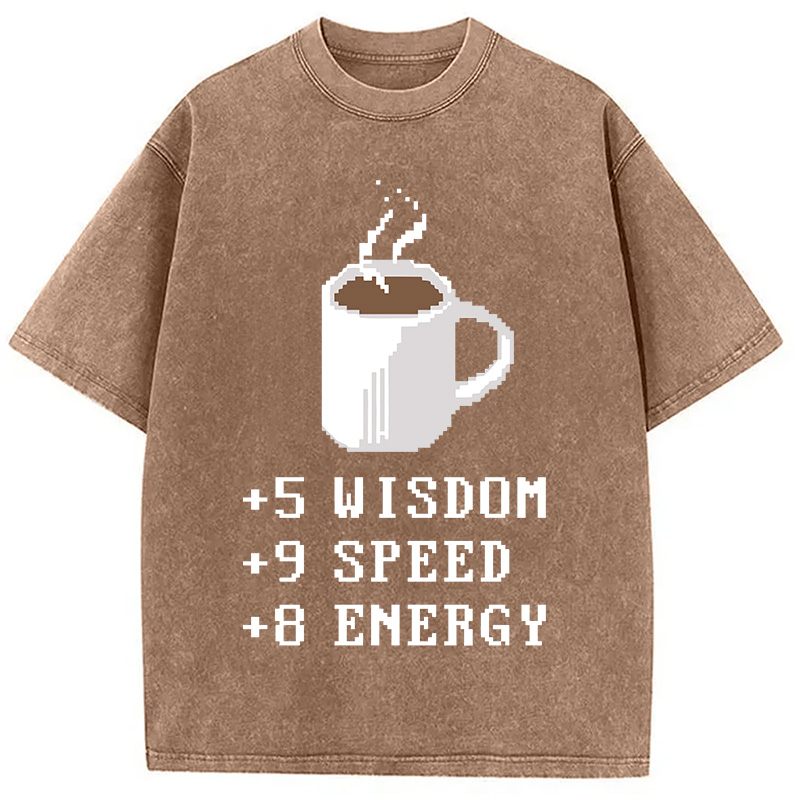 Tokyocanvas Coffee Plus To Stats Washed T-Shirt
