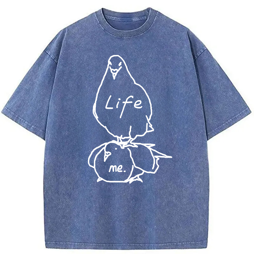 Tokyocanvas Life Is A Burden Washed T-Shirt