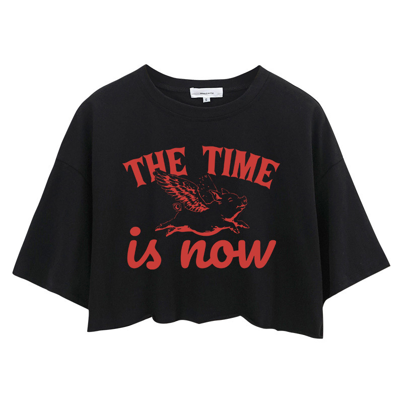 Tokyocanvas Flying Pig Crop Top