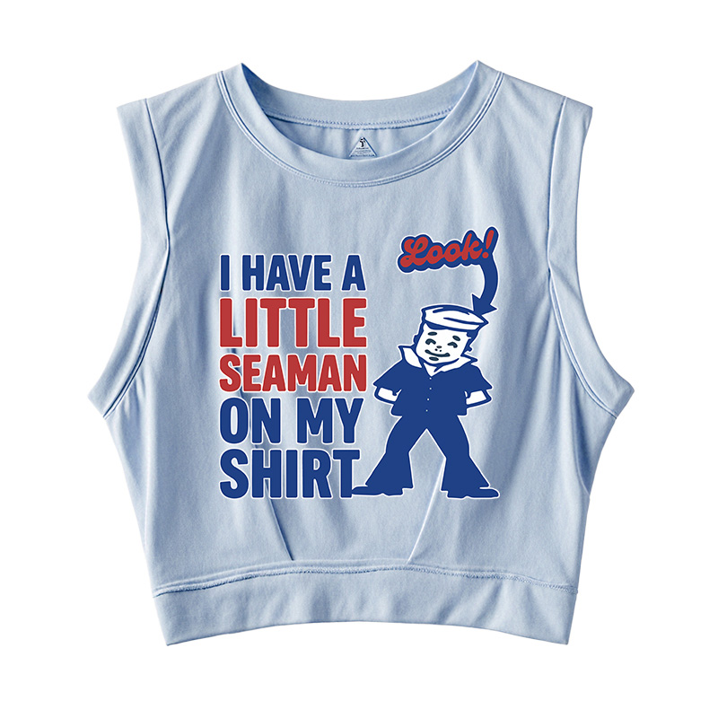 Tokyocanvas I Have a Little Seaman Sleeveless Crop Top