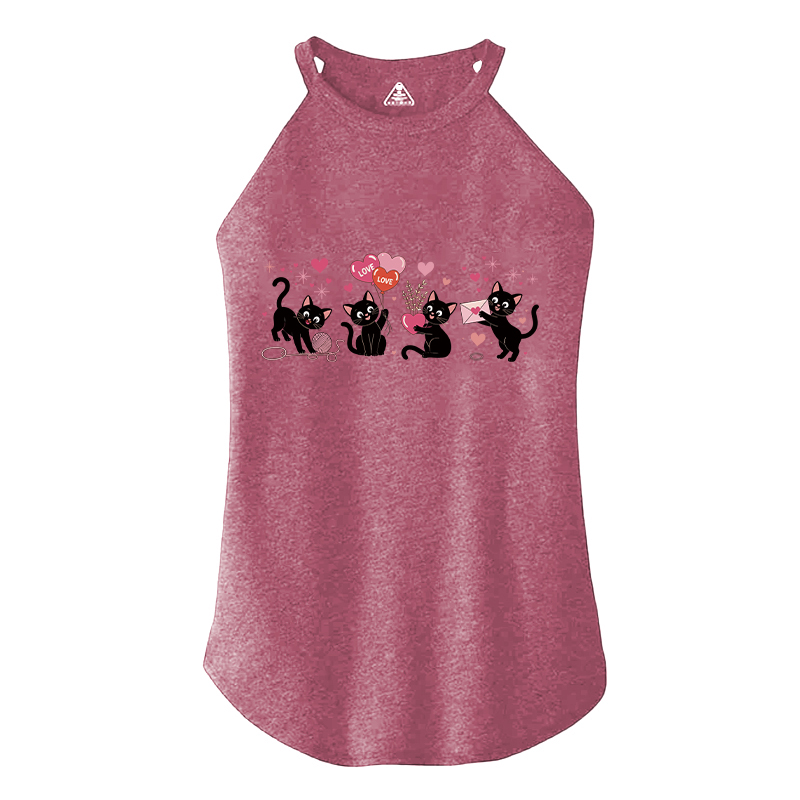 Tokyocanvas Valentine Cat Cotton Tank
