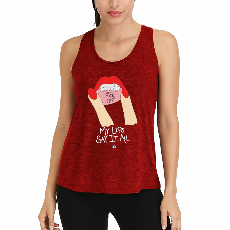 Tokyocanvas My Lips Say It All Fitness Tank