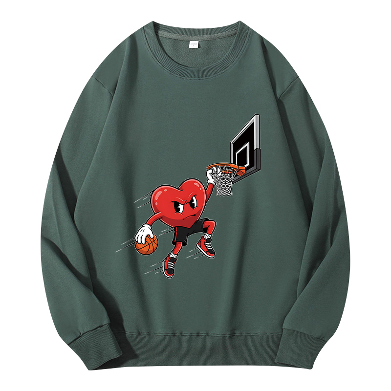 Tokyocanvas Basketball Heart Dunk Valentine Classic Sweatshirt
