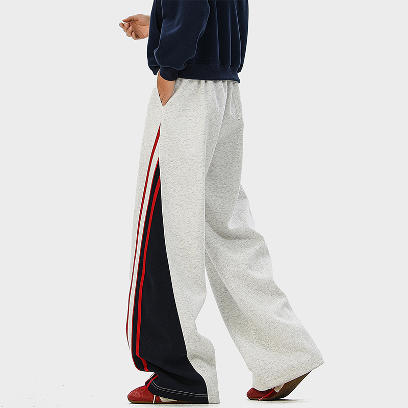 Tokyocanvas Color-blocked Striped Sweatpants