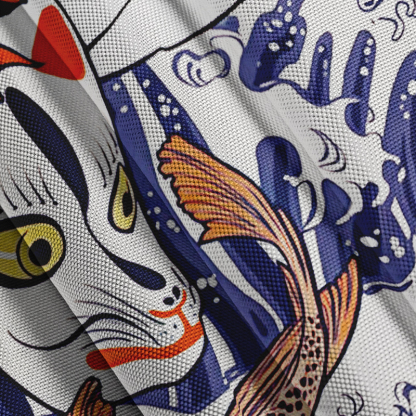 Tokyocanvas Masked Woman And Cat Hawaiian Shirt