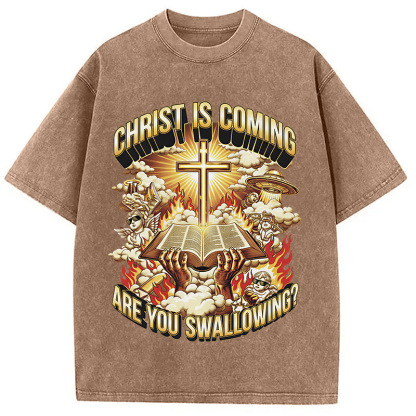 Tokyocanvas Christ Is Coming Are You Swallowing Washed T-Shirt