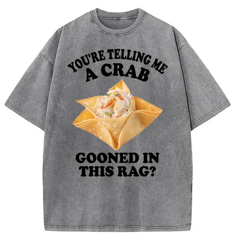 Tokyocanvas You're Telling Me A Crab Gooned in This Rag? Washed T-Shirt