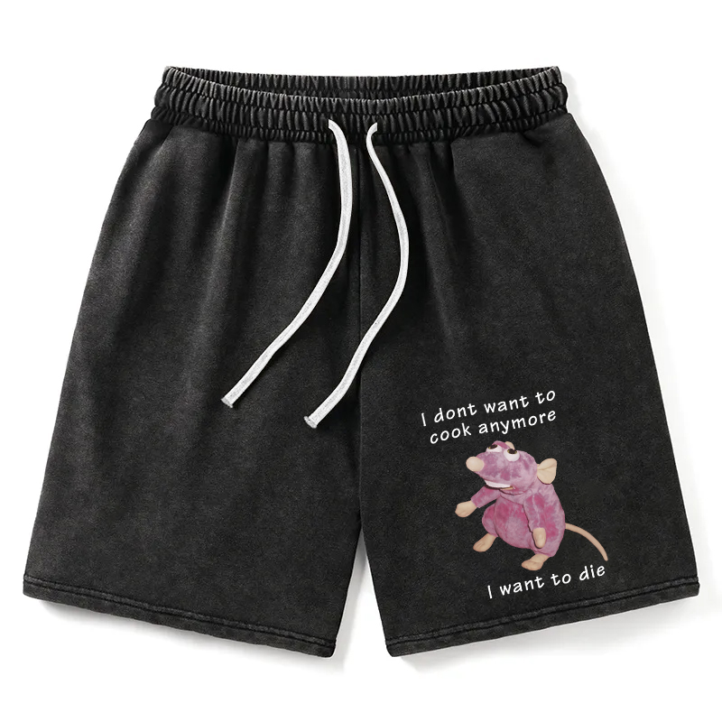 Tokyocanvas I Don't Want To Cook Anymore Washed Short