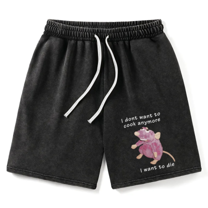 Tokyocanvas I Don't Want To Cook Anymore Washed Short