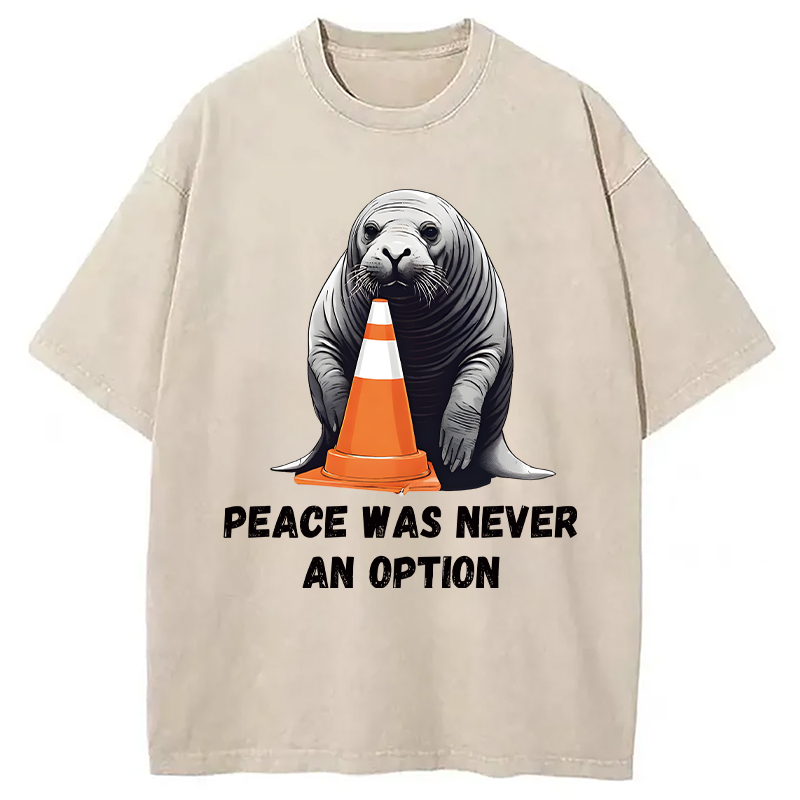 Tokyocanvas Neil the Seal Funny Washed T-Shirt