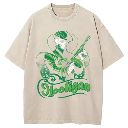 Tokyocanvas Hooligan Green Skeleton Washed T-Shirt