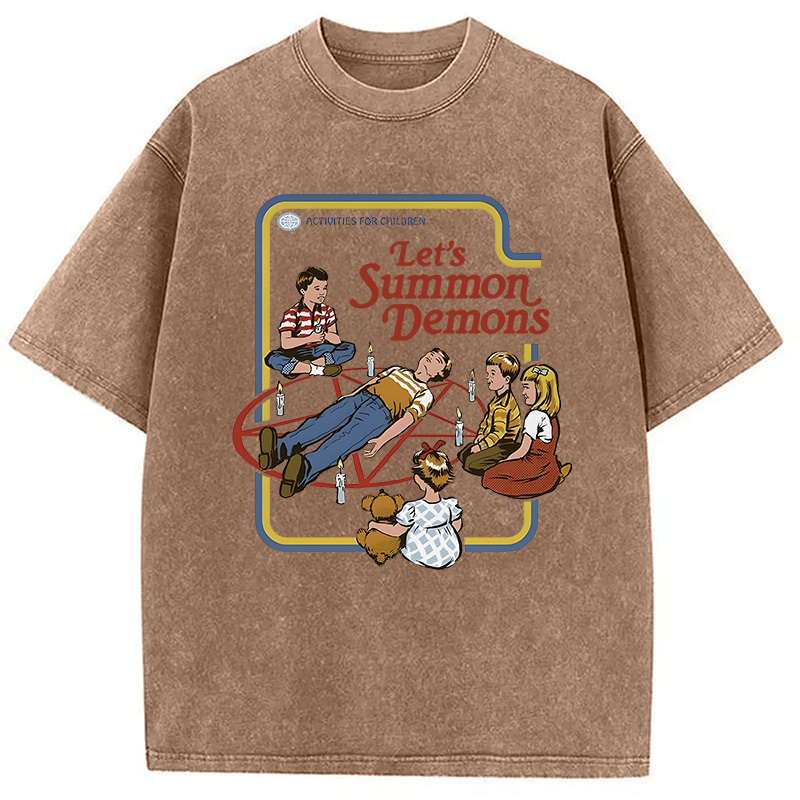 Tokyocanvas Let's Summon Demons Retro Washed T-Shirt