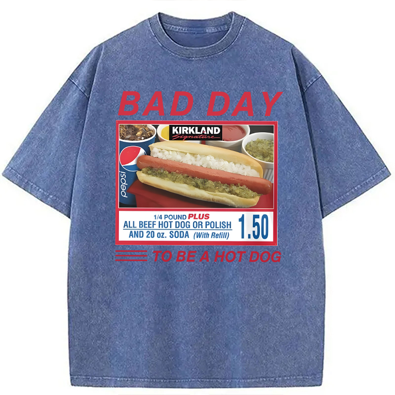 Tokyocanvas Bad Day To Be A Hot Dog Washed T-Shirt
