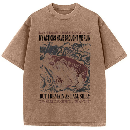 Tokyocanvas My Actions Brought Me Ruin Vintage Washed T-Shirt