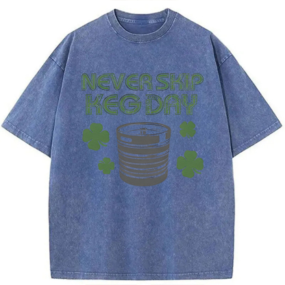 Tokyocanvas Never Skip Keg Day Washed T-Shirt