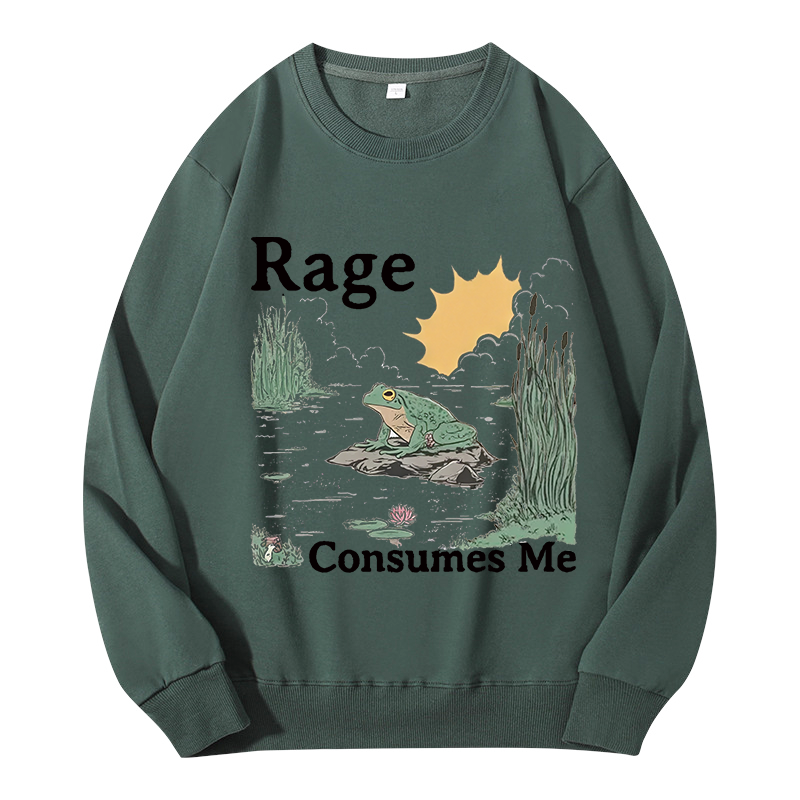Tokyocanvas Rage Consumes Me Frog Pond Classic Sweatshirt