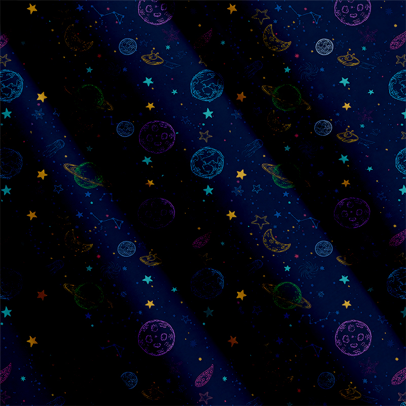 Tokyocanvas Space Doodles Button Up Pocket Shirt